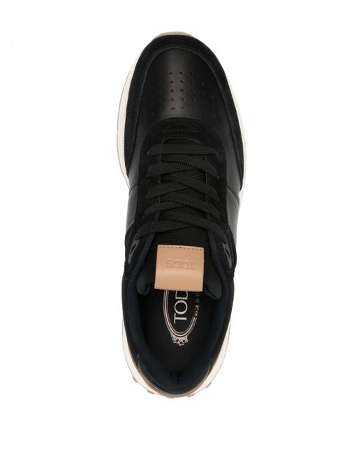 Tod's Black Lace-up Leather Sneakers for men
