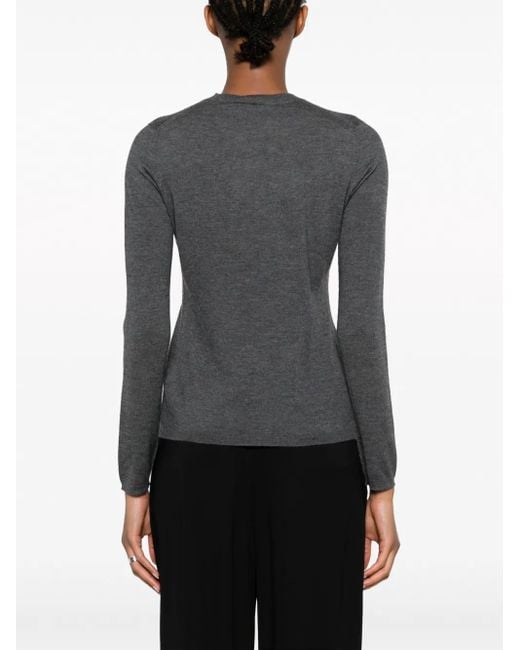 Max Mara Black Kaschmirpullover Mit Rundhalsausschnitt