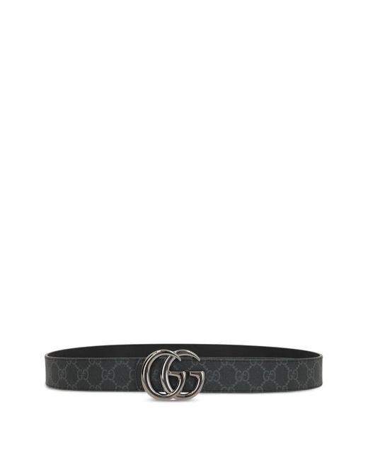Gucci White Double G-Buckle Belt for men