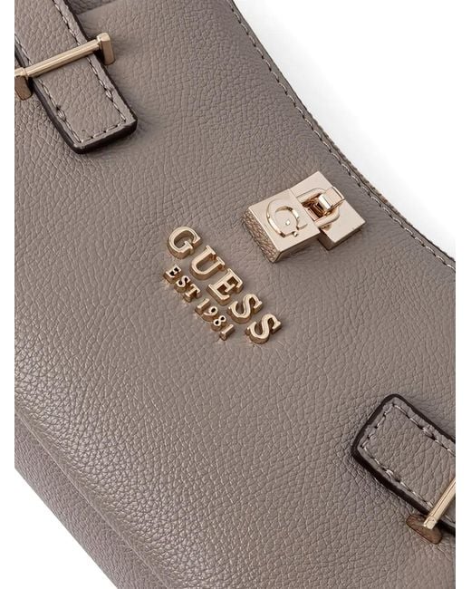 Guess Gray Logo Shoulder Bag