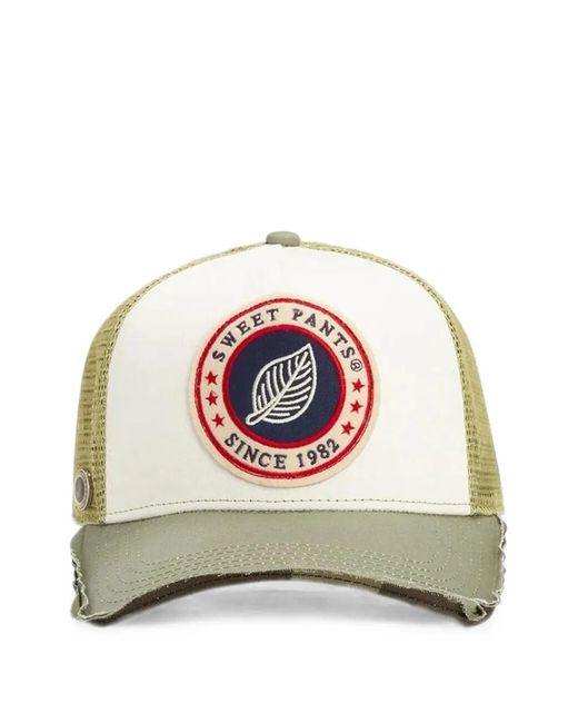 Sweet Pants Gray Logo-Patch Mesh-Panel Cap