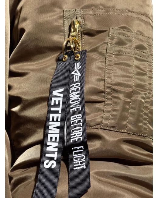 Vetements Green Zip-Fastening Bomber Jacket for men
