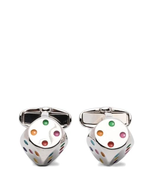 Paul Smith White Dice Cufflinks for men