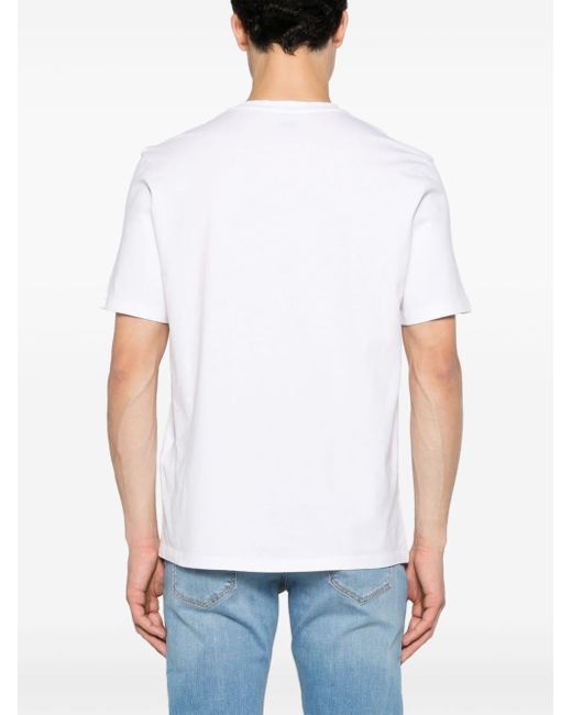 Camiseta con logo estampado Jacob Cohen de hombre de color White