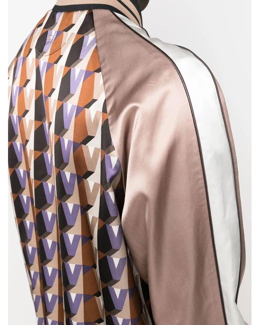 Valentino Garavani Multicolor Geometric-Print Bomber Jacket for men