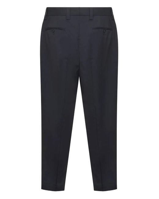 D4.0 Blue Button-Fastening Trousers for men