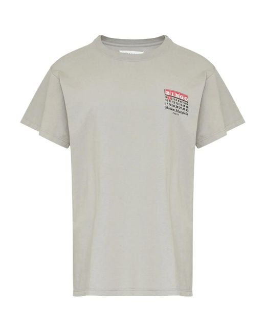 Maison Margiela White Numbers-Print T-Shirt