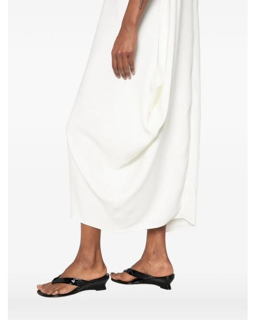 Vestiaire d'un Oiseau Libre White Side-Cut-Out Sleeveless Dress