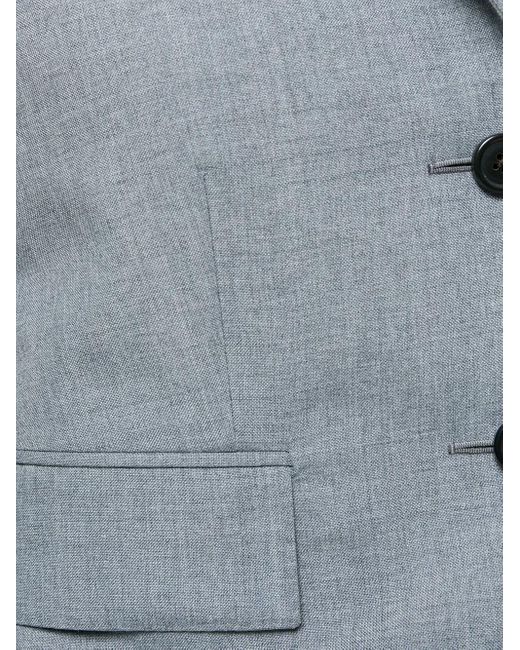 Thom Browne Gray Short Structured Blazernotched Lapels