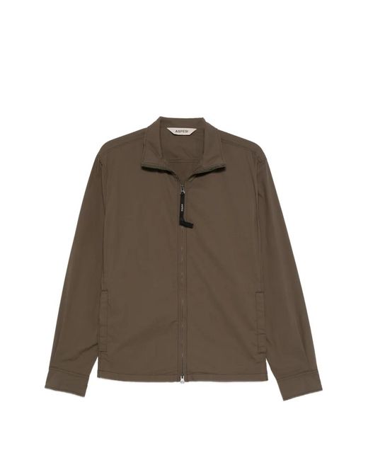 Aspesi Brown Kong Zip Jacket for men