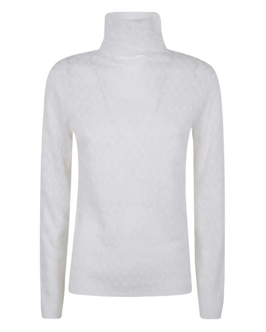Jersey de lana con cuello alto Seventy de color White