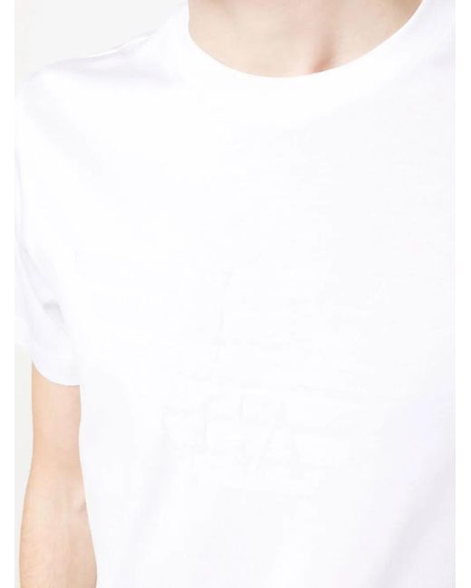 Emporio Armani White Cotton Short-Sleeve T-Shirt for men