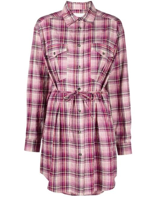 Isabel Marant チェック シャツドレス Pink