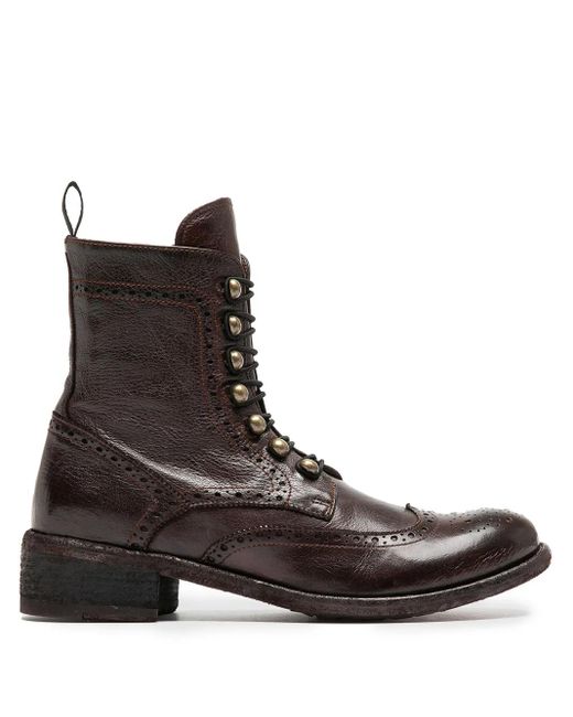 Officine Creative レザー ブーツ Brown