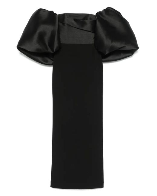 Solace London Black Floris Maxi Dress