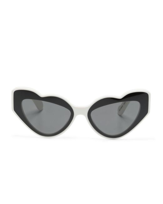 Fiorucci Gray Heart-shape Frame Sunglasses