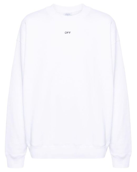 Off-White c/o Virgil Abloh Sweatshirt mit Logo-Stickerei in White für Herren