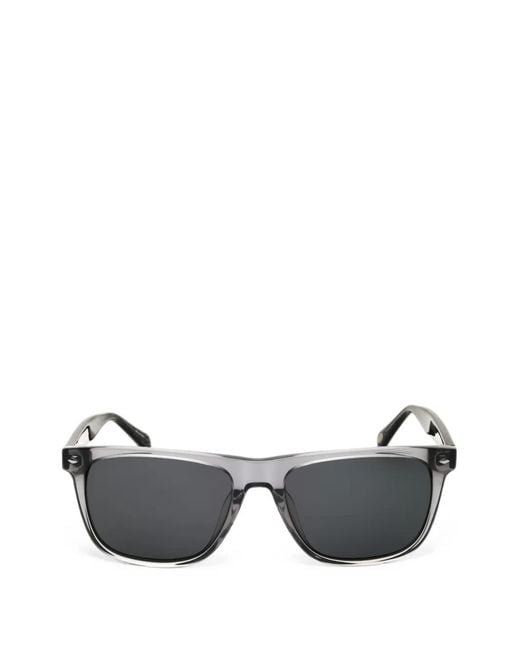 Fossil Gray Rectangle-Frame Sunglasses for men