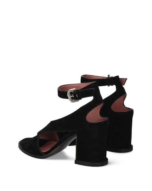 Premiata Black Crossover Ankle Strap Sandals