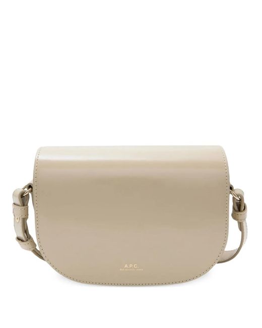 Borsa A Spalla Saddle di A.P.C. in Natural