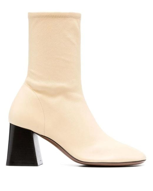 Neous Natural Sock-Style Leather Boots