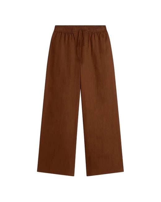 Tommy Hilfiger Brown Drawstring Palazzo Pants