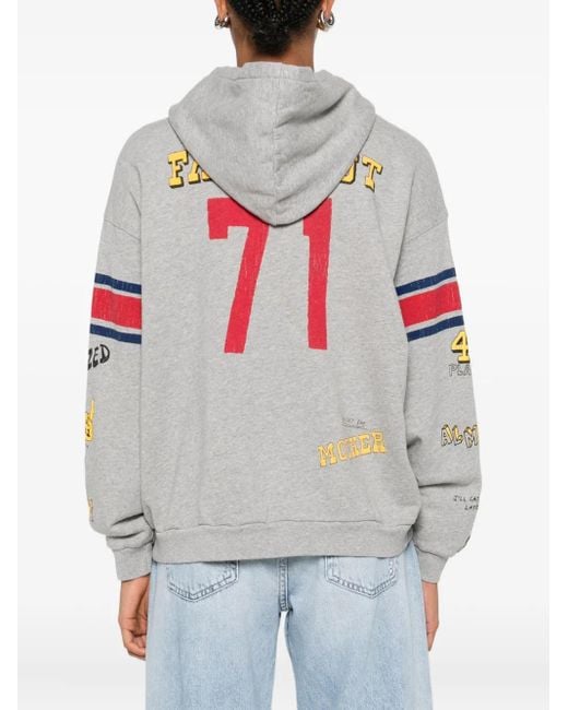 Mother Gray Graphic-Print Hoodie