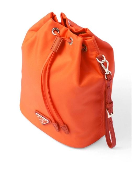 Prada orange 2025 nylon bag