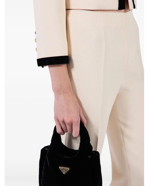 Prada Natural Sablé Tapered Trousers