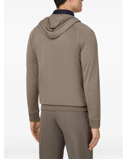 Pull Zippé À Capuche Boggi pour homme en coloris Brown