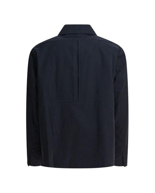 Vince Blue Button-Cuff Zip-Front Jacket for men