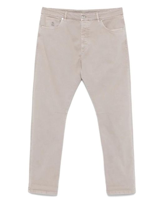Jeans Dritti di Brunello Cucinelli in Natural da Uomo