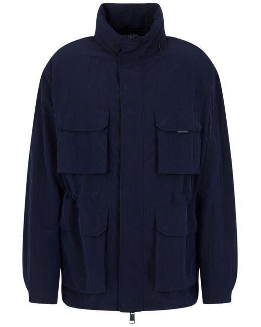 Armani Exchange Blue Multi-pocket Lightweight Jacket for men