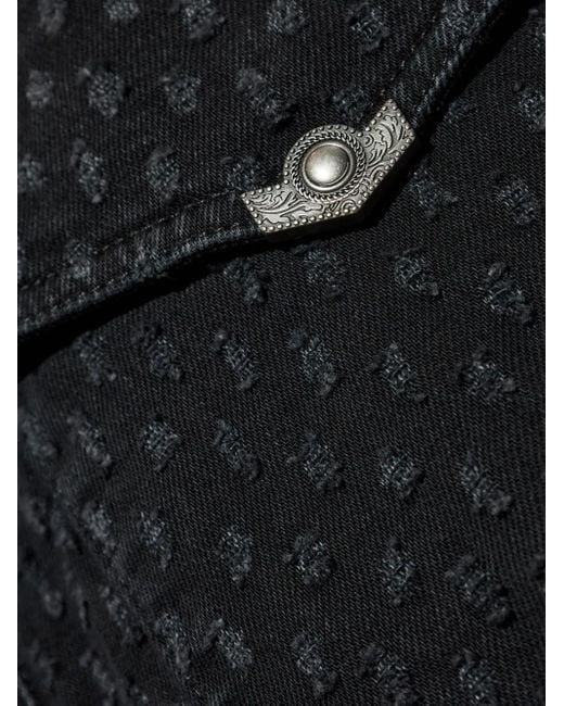 Versace Jeans Couture Black Denim Shirt Jacket for men
