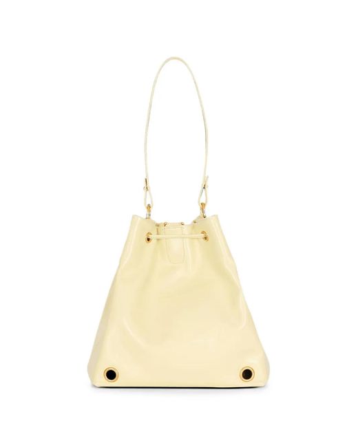 Balmain Natural Pulse Leather Shoulder Bag