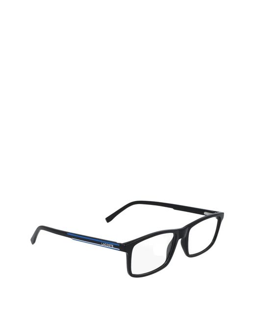 Lacoste Black Rectangle-Frame Glasses for men