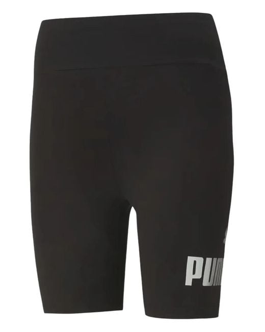 PUMA Black Logo-Print Shorts