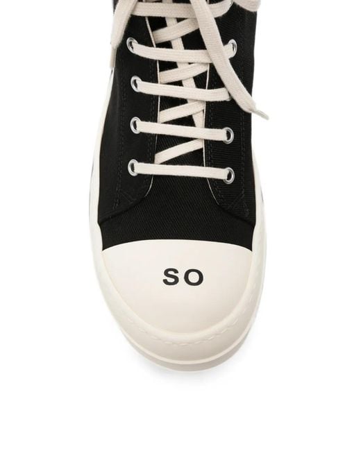 Rick Owens Black High-Top Sneakers for men