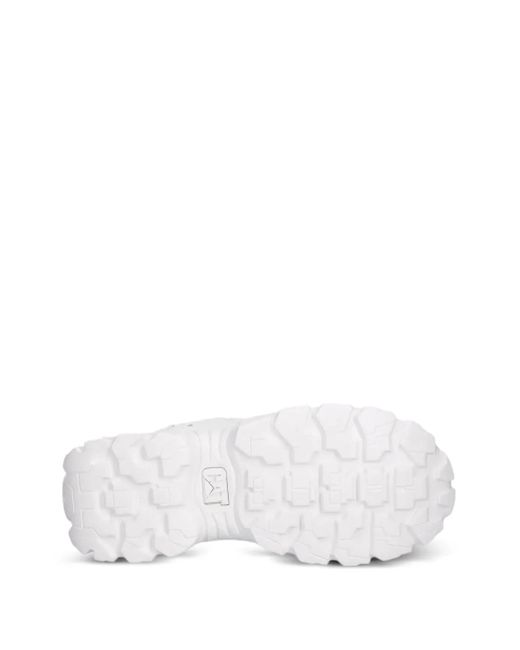 Caterpillar White Intruder Lace-Up Chunky Sneakers for men
