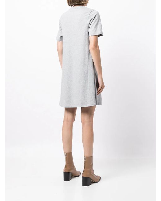 BAPY BY *A BATHING APE® White T-Shirtkleid Mit Logo-Stickerei