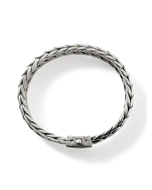 John Hardy Metallic Sterling Hammered Bracelet for men