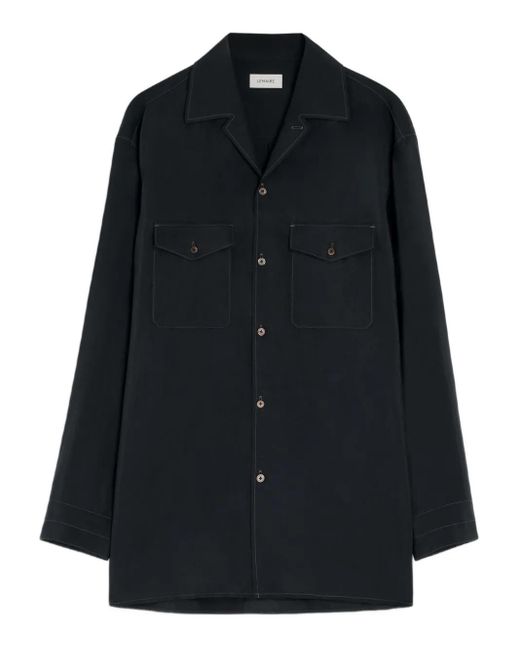 Camicia Con Colletto A Revers Classico di Lemaire in Black da Uomo
