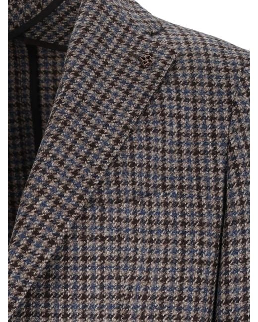 Tagliatore Blazer Met Pied-De-Poule Print in het Gray voor heren