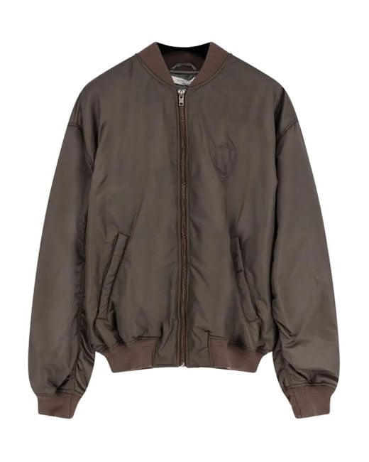 Ih Nom Uh Nit Brown Number-Detail Bomber Jacket for men
