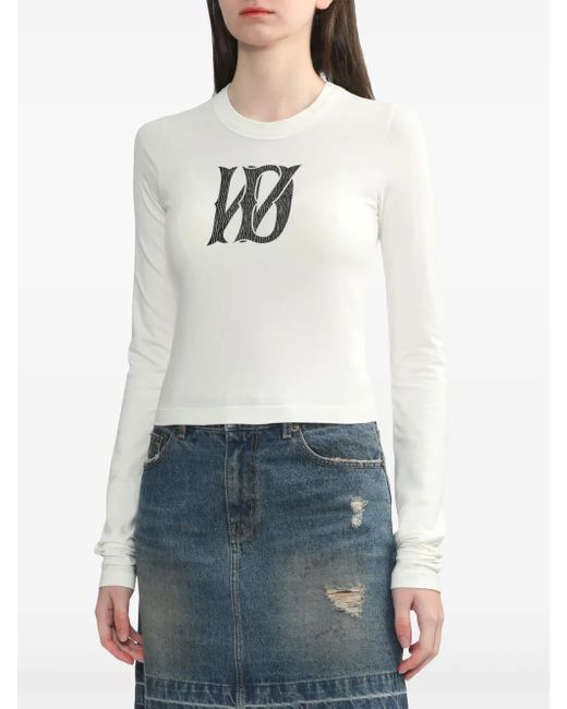 we11done White Printed T-Shirt