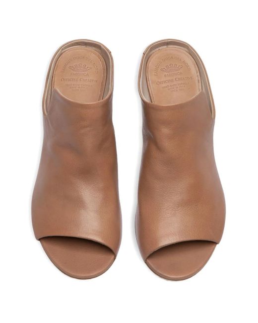 Officine Creative Brown Adele Open-Toe Mules