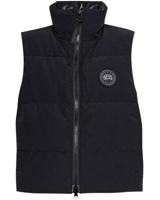 Canada Goose Black Hooded Down Quilted Gilet