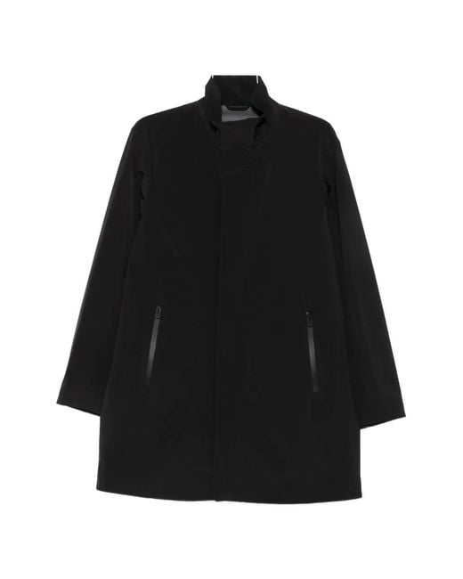 Emporio Armani Black High-Neck Zip-Up Jacket for men