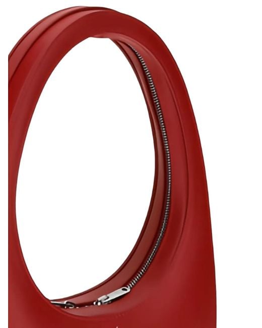 Coperni Red Swipe Oval-Frame Zip Shoulder Bag