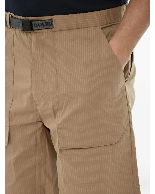Woolrich Natural Short En Tissu Anti-Déchirure À Carreaux for men